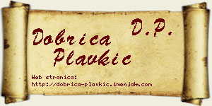 Dobrica Plavkić vizit kartica